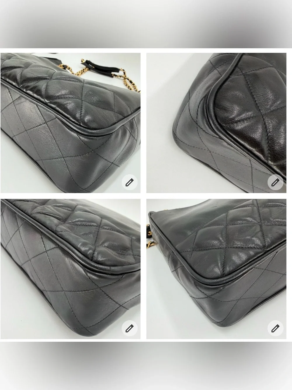 CHANEL Black Vintage Shoulder Bag  W/Authenticity Card, Dust Bag and Entrupy COA